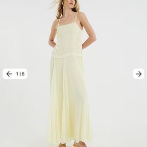 NWT River Island Soft Yellow Maxi Dress